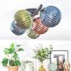 Chehalis Plafondlamp, Kogellampje Blauw, Groen, Koperkleurig, 5-lichts