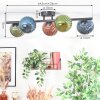 Chehalis Plafondlamp, Kogellampje Blauw, Groen, Koperkleurig, 5-lichts
