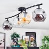 Ripoll Plafondlamp, Kogellampje Amber, Duidelijk, Rookkleurig, 4-lichts