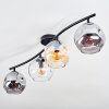 Ripoll Plafondlamp, Kogellampje Amber, Duidelijk, Rookkleurig, 4-lichts