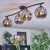 Ripoll Plafondlamp, Kogellampje Rookkleurig, 4-lichts