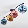 Ripoll Plafondlamp, Kogellampje Blauw, Goud, Koperkleurig, 4-lichts