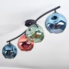 Ripoll Plafondlamp, Kogellampje Blauw, Groen, Koperkleurig, 4-lichts