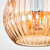 Ripoll Plafondlamp, Kogellampje Amber, Duidelijk, Rookkleurig, 4-lichts