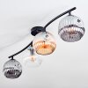 Ripoll Plafondlamp, Kogellampje Amber, Duidelijk, Rookkleurig, 4-lichts