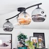 Ripoll Plafondlamp, Kogellampje Amber, Duidelijk, Rookkleurig, 4-lichts