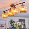 Ripoll Plafondlamp, Kogellampje Amber, 4-lichts