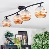 Ripoll Plafondlamp, Kogellampje Amber, 4-lichts