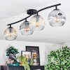 Ripoll Plafondlamp, Kogellampje Amber, Duidelijk, Rookkleurig, 4-lichts