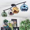 Ripoll Plafondlamp, Kogellampje Blauw, Chroom, Goud, Groen, Rookkleurig, 4-lichts