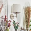 Ganik Wandlamp Chroom, Cream, Zandkleurig, 1-licht