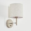 Ganik Wandlamp Chroom, Cream, Zandkleurig, 1-licht