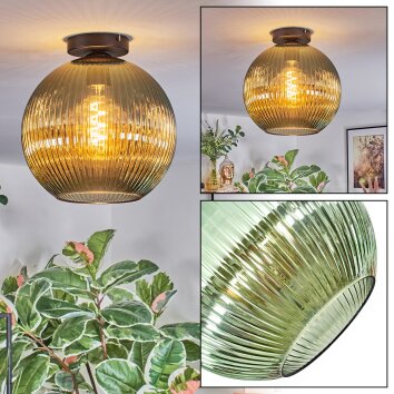 Koyoto Plafondlamp, Kogellampje 12 cm Groen, 1-licht