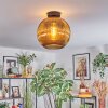 Koyoto Plafondlamp, Kogellampje 12 cm Goud, 1-licht