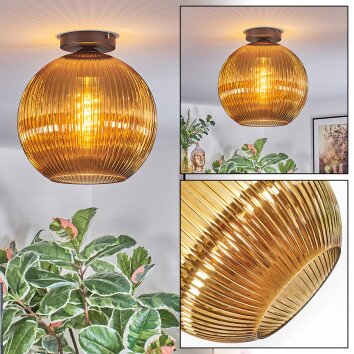 Koyoto Plafondlamp, Kogellampje 12 cm Goud, 1-licht
