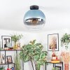 Koyoto Plafondlamp, Kogellampje 12 cm Blauw, Duidelijk, 1-licht