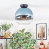 Koyoto Plafondlamp, Kogellampje 12 cm Blauw, Duidelijk, 1-licht