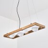 Zanin Hanglamp, Hanglamp Natuurlijke kleuren, Zwart, 4-lichts