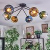 Koyoto Plafondlamp, Kogellampje 77.5 cm Blauw, Goud, Groen, Duidelijk, 6-lichts