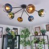 Koyoto Plafondlamp, Kogellampje 77.5 cm Blauw, Goud, Groen, Duidelijk, 6-lichts