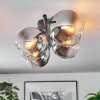 Koyoto Plafondlamp, Kogellampje Chroom, Duidelijk, Rookkleurig, 4-lichts