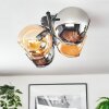 Koyoto Plafondlamp, Kogellampje Amber, Chroom, Rookkleurig, 4-lichts