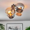 Koyoto Plafondlamp, Kogellampje Amber, Chroom, Rookkleurig, 4-lichts