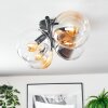 Gastor Plafondlamp, Kogellampje Amber, Duidelijk, Rookkleurig, 4-lichts