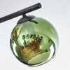Koyoto Plafondlamp, Kogellampje Blauw, Groen, Koperkleurig, 4-lichts
