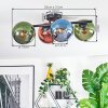 Koyoto Plafondlamp, Kogellampje Blauw, Groen, Koperkleurig, 4-lichts