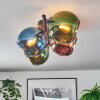 Koyoto Plafondlamp, Kogellampje Blauw, Groen, Koperkleurig, 4-lichts