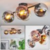 Koyoto Plafondlamp, Kogellampje Chroom, Goud, Duidelijk, Koperkleurig, Rookkleurig, 4-lichts