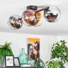 Koyoto Plafondlamp, Kogellampje Chroom, Goud, Duidelijk, Koperkleurig, Rookkleurig, 4-lichts