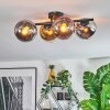 Koyoto Plafondlamp, Kogellampje Chroom, Goud, Duidelijk, Koperkleurig, Rookkleurig, 4-lichts
