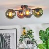 Koyoto Plafondlamp, Kogellampje Blauw, Groen, Duidelijk, Koperkleurig, 4-lichts