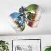Koyoto Plafondlamp, Kogellampje Blauw, Groen, Duidelijk, Koperkleurig, 4-lichts