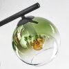 Koyoto Plafondlamp, Kogellampje Blauw, Groen, Duidelijk, Koperkleurig, 4-lichts
