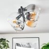 Koyoto Plafondlamp, Kogellampje Amber, Duidelijk, Rookkleurig, 4-lichts