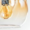 Koyoto Plafondlamp, Kogellampje Amber, Duidelijk, Rookkleurig, 4-lichts