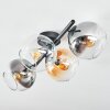 Koyoto Plafondlamp, Kogellampje Amber, Duidelijk, Rookkleurig, 4-lichts
