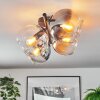 Koyoto Plafondlamp, Kogellampje Amber, Duidelijk, Rookkleurig, 4-lichts