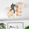 Koyoto Plafondlamp, Kogellampje Amber, Duidelijk, 4-lichts