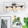 Koyoto Plafondlamp, Kogellampje Amber, Duidelijk, 4-lichts