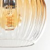 Koyoto Plafondlamp, Kogellampje Amber, Duidelijk, 4-lichts