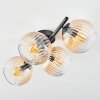 Koyoto Plafondlamp, Kogellampje Amber, Duidelijk, 4-lichts