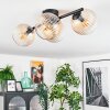 Koyoto Plafondlamp, Kogellampje Amber, Duidelijk, 4-lichts