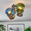 Koyoto Plafondlamp, Kogellampje Blauw, Chroom, Goud, Groen, Rookkleurig, 4-lichts