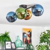 Koyoto Plafondlamp, Kogellampje Blauw, Goud, Groen, 4-lichts