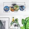 Koyoto Plafondlamp, Kogellampje Blauw, Goud, Groen, 4-lichts
