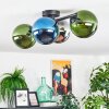 Gastor Plafondlamp, Kogellampje Blauw, Chroom, Groen, Rookkleurig, 4-lichts